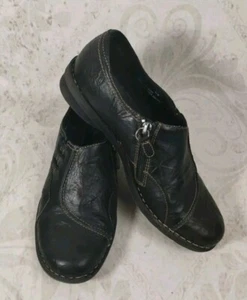 Clarks Bendables Size 8.5M Black Leather  Slip-On Walking Loafers 38517 - Picture 1 of 11