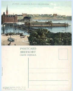 Stockholm Sweden Aerial View Public Bath c1910 Eliassons Postcard - Architecture - Picture 1 of 1