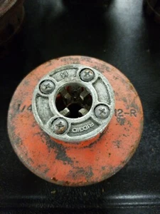 Vintage Rigid 1/4" 12R Die Head Drop Head Pipe Threader Ratchet Tool Threader - Picture 1 of 4