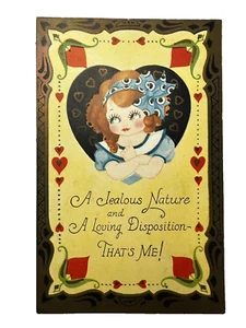 Vintage Valentines Day Postcard Card 1930s Jealous Nature Carrington Co. USA - Picture 1 of 5