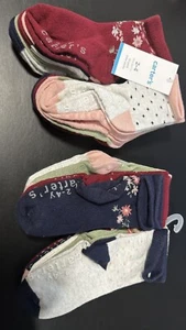 Carter's Toddler Girl 2-4 Shoe Size 7-10 Pink/Gray 10-Pack Crew Socks NWT Polo - Picture 1 of 3