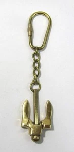 BRASS SHIP ANCHOR KEY CHAIN 5" - NAUTICAL KEYCHAIN - KEYCHAIN - MARITIME - Picture 1 of 1