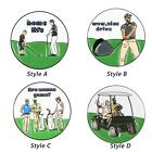 Golfball-Marker ohne Hut-Clip, geprägtes Emaille-Metall-Golfball-Marker für