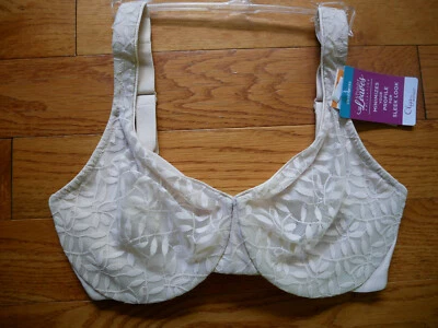 Olga Womens Women's Sheer Leaves Minimizer Bra 36DD NEW Butterscotch - Image 1 of 4