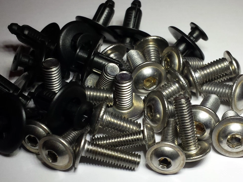 CBR900RR ACERO INOXIDABLE CARENADO PERNOS JUEGO PANEL TORNILLO HONDA FIREBLADE PLÁSTICO Foto 1 de 1