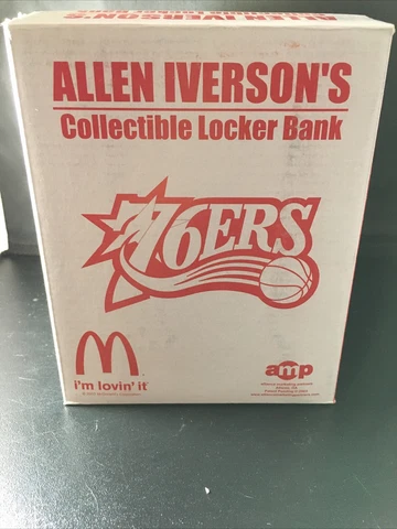 ALLEN IVERSON'S BLACK JERSEY COLLECTIBLE LOCKER BANK PHILA 76ers MC DONALDS SGA Cover