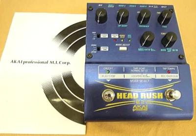 Pedal de efectos para guitarra Akai E2 Headrush Delay Looper totalmente funcional desde Japón Foto 1 de 4
