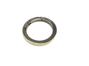 RUNDER KARABINER INNENÖFFNUNG MESSING FARBE BRÜNIERT 5 CM - Bild 1 von 2