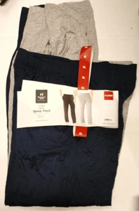 NEW Men's MEMBERS MARK 2-Pack Sleep Pants Black/Grey Heather Size Small - Picture 1 of 3