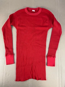 Vintage 70s 80s Red Thermal Long John Base Later Shirt Tee Surf Skate Healthknit - Picture 1 of 8