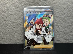 Chili & Cilan & Cress 258/264 Ultra Rare Full Art Fusion Strike Pokémon Card NM - Picture 1 of 2
