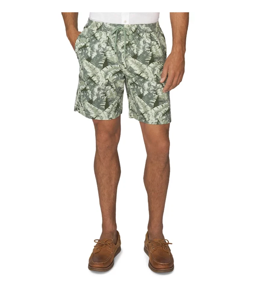 IZOD Saltwater Mens Drawstring 7" Shorts - Green Palm Mint 2XL