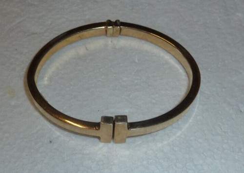 bracelet torque italien design en argent dans le style d'Hermès trés élégant!