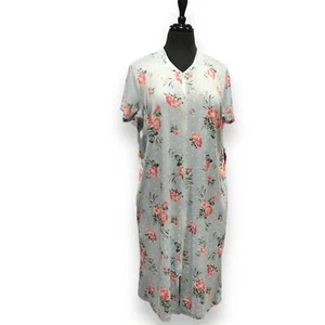 CHARMOUR - Women's Peached Rib Zip Up Gown with Drop Needle Texture - Picture 1 of 7