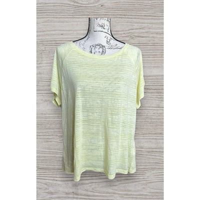 Nova Camiseta Feminina Seven7 Estilo Burnout Listrada Grande Verde Luminária Amarela Nova Com Etiqueta - Imagem 1 de 4