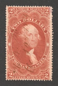 Scott # R83c, Used, F, $2 Probate of Will, Light Manuscript Cancel - Picture 1 of 3