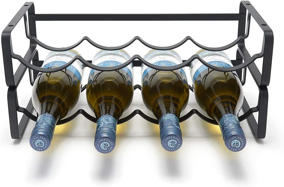 – Portabottiglie Modulare – Portabottiglie Impilabile – Nero - Immagine 1 di 4