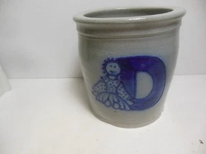 Eldreth Pottery Alphabet Letter D for Doll Crock Salt Glazed 5.75” Tall 1993 - Imagen 1 de 7
