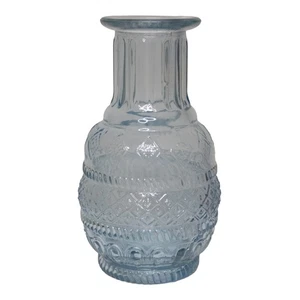 Vintage Style Blue Colored Glass Bud Vase - Small Decorative Vase (5.25 Inch) - Picture 1 of 5