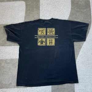 T-shirt Hawaii Lifestyle tartaruga double face nera spiaggia surf skate uomo XL - Foto 1 di 11