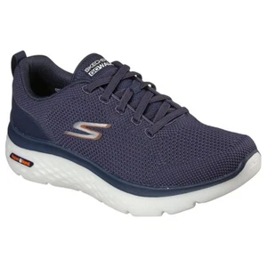 Mens Skechers Go Walk Hyper Burst - Nanocore Navy/Orange Walking Shoes 7 - Picture 1 of 6