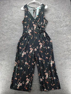 Mono Kaileigh para mujer grande verde oscuro tejido Loretta recortado floral sin mangas Foto 1 de 4