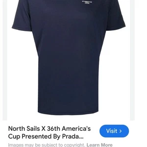 T-shirt North Sails X 36th America's Cup di Prada blu navy taglia M nuova senza etichette - Foto 1 di 13