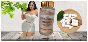 GLUTATHIONE COLLAGÈNE VITAMINE C, GÉLULES SUPER WHITE x3 BOITES - Picture 1 of 3