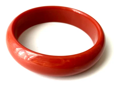 BRACELET Plastique ou Bakelite Pure vintage couleur ORANGE rouille foncé ! - Photo 1/4