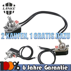 Top Ein Aus Mini Kippschalter wasserdicht Schalter DIY AC 12V 6A 250V für Auto  - Bild 1 von 5