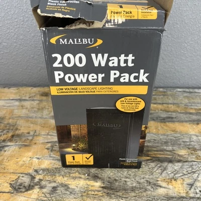 Malibu 200 Watt Power Pack With Sensor And Weather Shield For Low Voltage, Black - Image 1 of 4