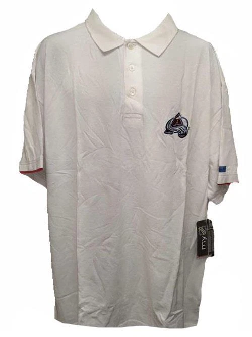 New Colorado Avalanche MENS Sizes 2XL-3XL-5XL-6XL Big & Tall White Polo Shirt - Image 1 of 4