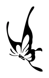 Calcomanía Mariposa #7 2.75"x5" Elige Color - Imagen 1 de 2