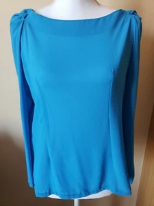 Camicia blu manica lunga nuova Made in Italy cerniera posteriore taglia S - Foto 1 di 2