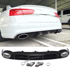 Diffuser Für Audi A6 Sedan 4G 11-14 RS6 look diffusor heckansatz (ohne S-line) 1 - Bild 1 von 4
