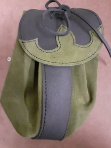 Mytholon Gürteltasche Wildleder Grün/Schwarz Larp Mittelalter Reenactment #16232 - Bild 1 von 2