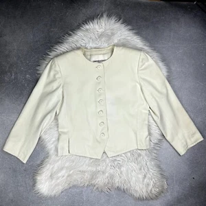 Yves Saint Laurent rive gauche vintage womens white blazer jacket 70s size S/M - Picture 1 of 10
