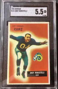 1955 Bowman #121 ANDY ROBUSTELLI Los Angeles Rams SGC 5.5 EX+ - Bild 1 von 2