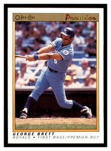 1991 O-Pee-Chee Premier #14 GEORGE BRETT  ~E9G