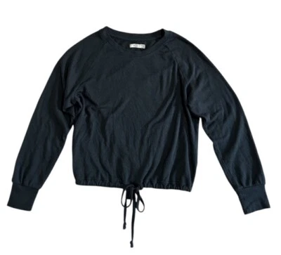 UGG женщин толстовка пуловер мягкий Loungewear черный длинным рукавом Sz M - Изображение 1 из 4