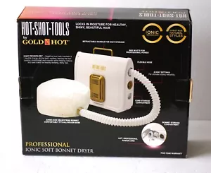 NEW Gold N Hot Professional Ionic Soft Bonnet Dryer Hot Shot Tools - Picture 1 of 2