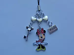 BRACELET TÉLÉPHONE PORTABLE DISNEY WORLD MINNIE MOUSE WISH HEARTS SAC CHARME Y2K - Photo 1 sur 4