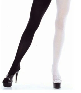 Two-Tone Black and White Seamless Adult Tights - Picture 1 of 2