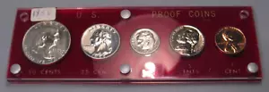 1956 Silver 5 Coin Proof Set Holder Missing Screws #12 - Picture 1 of 13