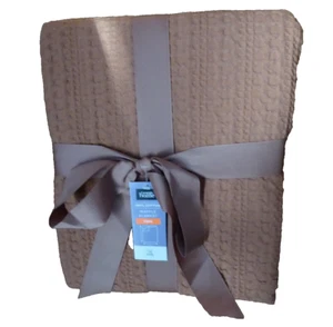 100% cotton HONEYCOMB WAFFLE KING SIZE BLANKET THROW BED SOFA CARAMEL 220x200 cm - Picture 1 of 6
