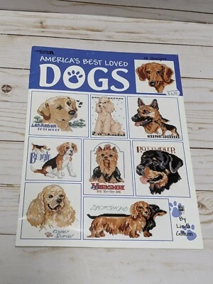America's Best Loved Dogs Cross Stitch Stitching Pattern Book Booklet - Image 1 of 3