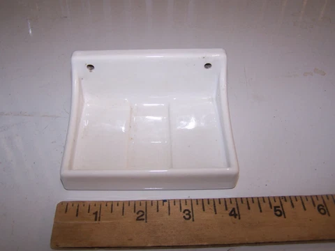 Antique Vintage Ceramic / Porcelain Wall Mount Soap Dish Cover