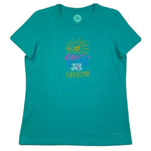 Life is Good Women's Camper Crusher Tee T Green Women’s Size M - Picture 1 of 7
