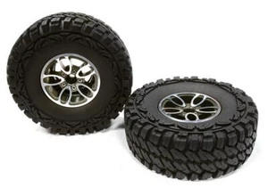 Billet Machined 5 Spoke DU 1.9 Wheel & Tire(2) for 1/10 Scale Crawler O.D.=113mm - Picture 1 of 1
