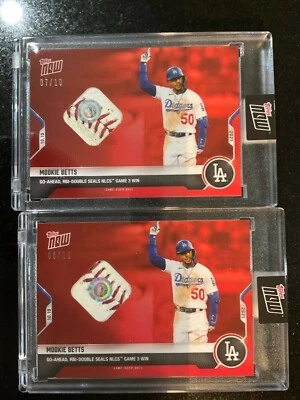 2021 Topps Now Parallel #993 MOOKIE BETTS LOS ANGELES DODGERS /10 RELIC SSSP - Image 1 of 4